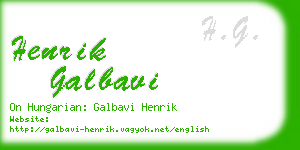 henrik galbavi business card